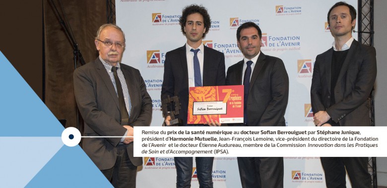 Remise du prix de la santé numérique au docteur Sofian Berrouiguet - Fondation de l'Avenir