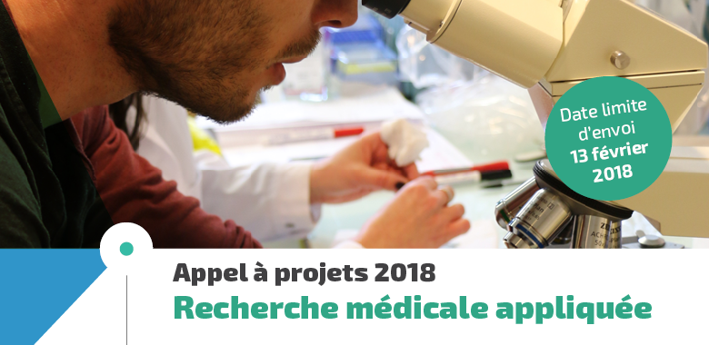 Appel à projets – Recherche médicale appliquée 2018
