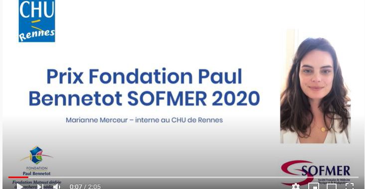 Prix Fondation Paul Bennetot SOFMER 2020-Marianne MERCEUR